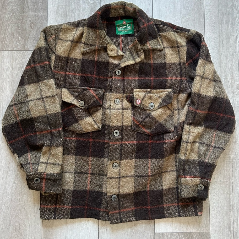 70's Vintage Plaid Lumberjac Made In Canada Jacket Size Medium